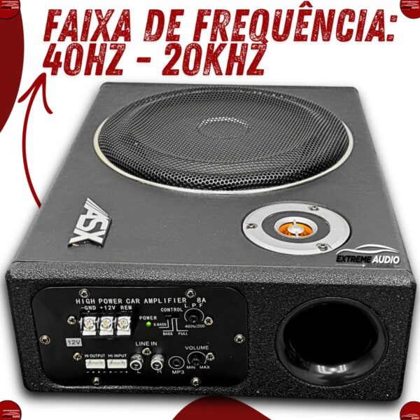 Caixa De Som Slim Asx 12v 150w Rms Automotiva Woofer Compacto - Imagem 6