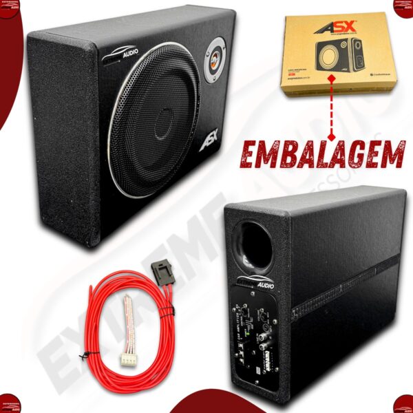 Caixa De Som Slim Asx 12v 150w Rms Automotiva Woofer Compacto - Imagem 2