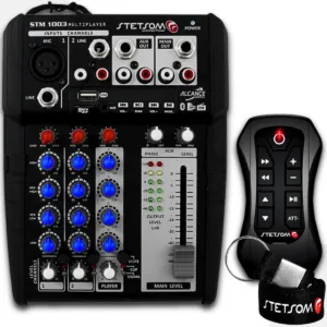 Mesa Som 12V Stm1003 3 Canais 4 Bandas De Equalização