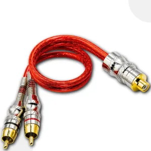 Cabo Y Uppertech Plug Metal Tripla Blindagem Vermelho