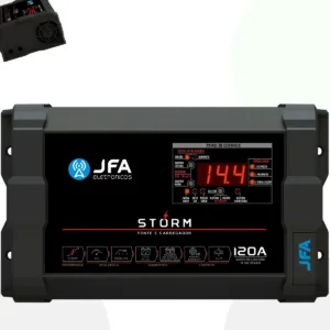 Fonte Jfa 70 Amperes Som Automotivo Bivolt 127/220v Storm C/ Voltímetro