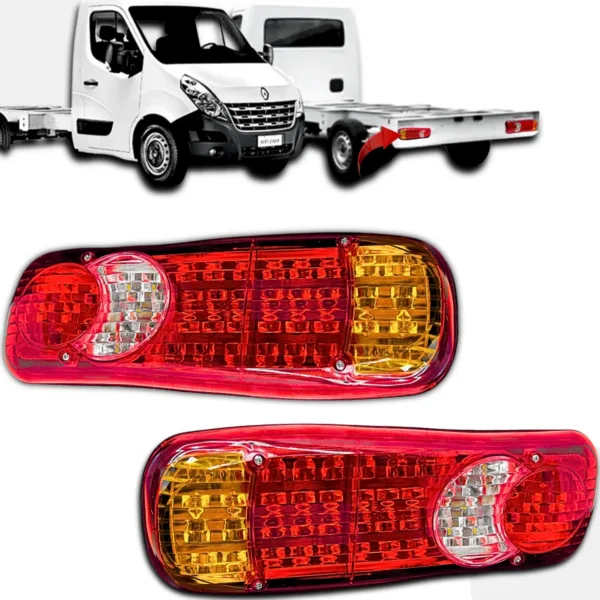 Par Lanterna Traseira Led Master Universal 12V-24V Bivolt Asx5316