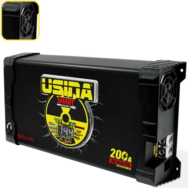 Fonte Bateria Som Automotivo Usina Smart Connect 200a Bivolt