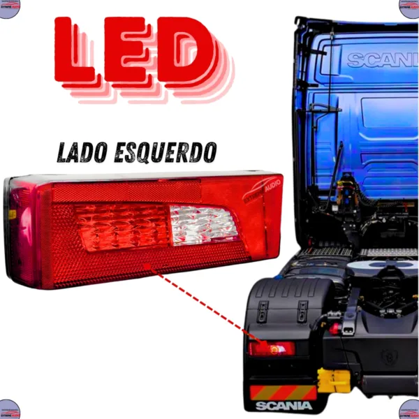 Par Lanterna Traseira LED 24V – Streamline Séries 4 / 5 / 6 (Scania) - Imagem 3