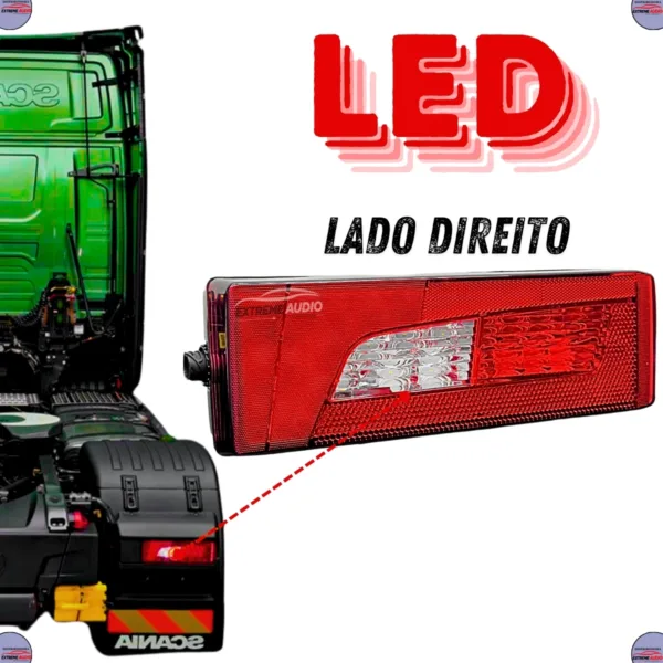 Par Lanterna Traseira LED 24V – Streamline Séries 4 / 5 / 6 (Scania) - Imagem 2