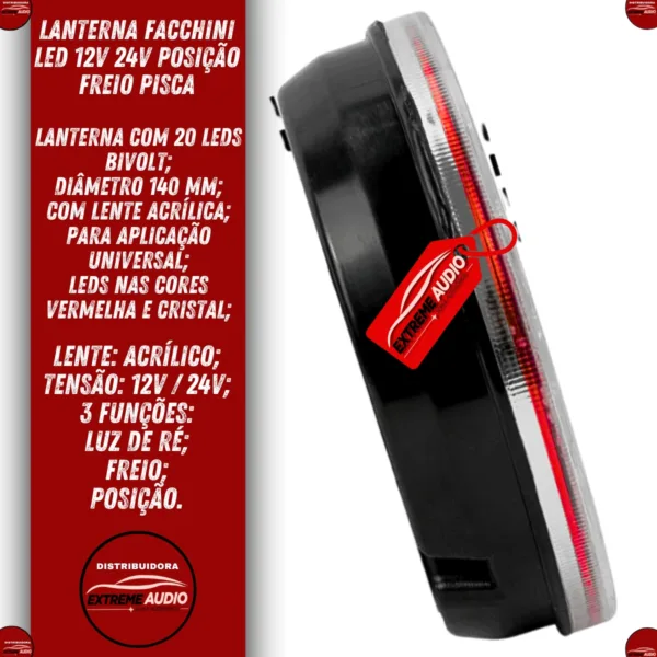 Lanterna Traseira FCR “Corujinha” LED Bivolt – Modelo LFR - Imagem 2