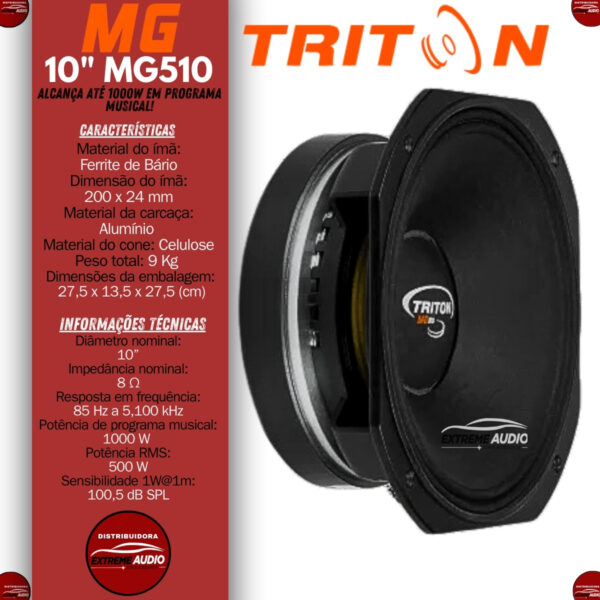 Alto Falante Triton Mg510 500w Rms 8 Ohms - Imagem 2