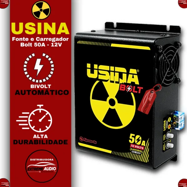 Fonte Usina Carregadora Bolt 50A Bivolt Automática – 12V de Alta Performance - Imagem 2