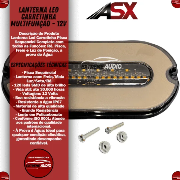 Lanterna Carretinha Smart Multi Função 12V Asx5311 - Imagem 2