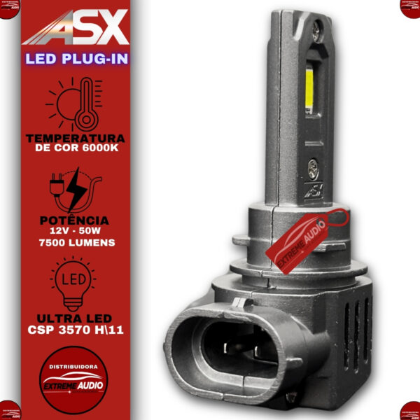 Par De Lampada De Led Asx Plug-In 12V 50W 7500 Lumens 6000K - Imagem 2