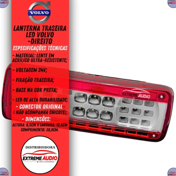 Lanterna Traseira Caminhão Volvo FH / FM / VM após 2015 - Imagem 2
