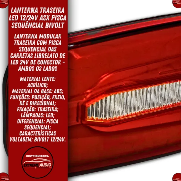 Lanterna Traseira LED Bivolt LLB – 12/24 V - Imagem 2