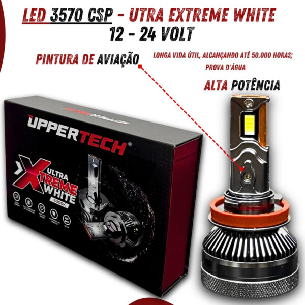 Lâmpada Led H7 Ultra Xtreme White 6000K 13000 Lumens - Imagem 4