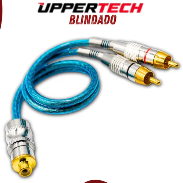 Cabo Y Uppertech Plug Metal Tripla Blindagem Azul - Imagem 3