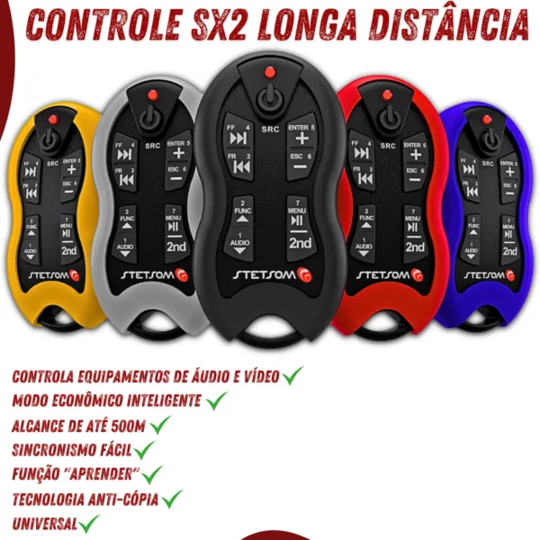 Controle Longa Distância Stetsom SX2 - 500 Metros | Cor Amarelo - Imagem 3