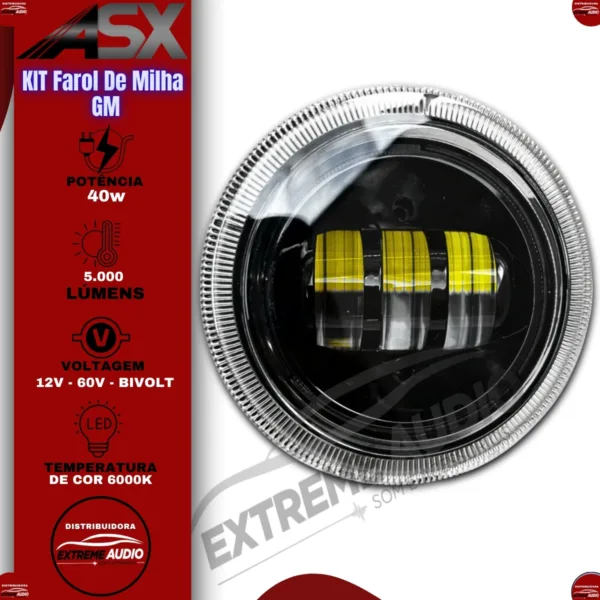 Farol de Milha ASX Gm Led Globo Linha de Corte Lampada Led Asx - Imagem 3