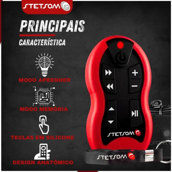 Controle Longa Distância Stetsom SX1- 500 Metros | Cor Vermelho - Imagem 2