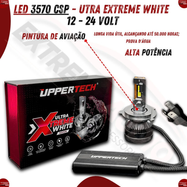 Lâmpada Led H4 Ultra Xtreme White 6000K 13000 Lumens - Imagem 2