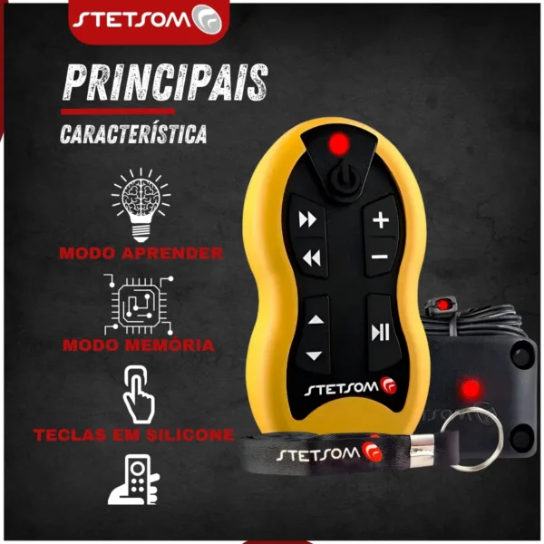 Controle Longa Distância Stetsom SX1- 500 Metros | Amarelo - Imagem 3