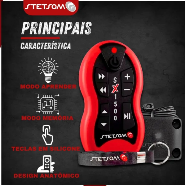 Controle Longa Distância Stetsom SX1500 Metros | vermelho - Imagem 3