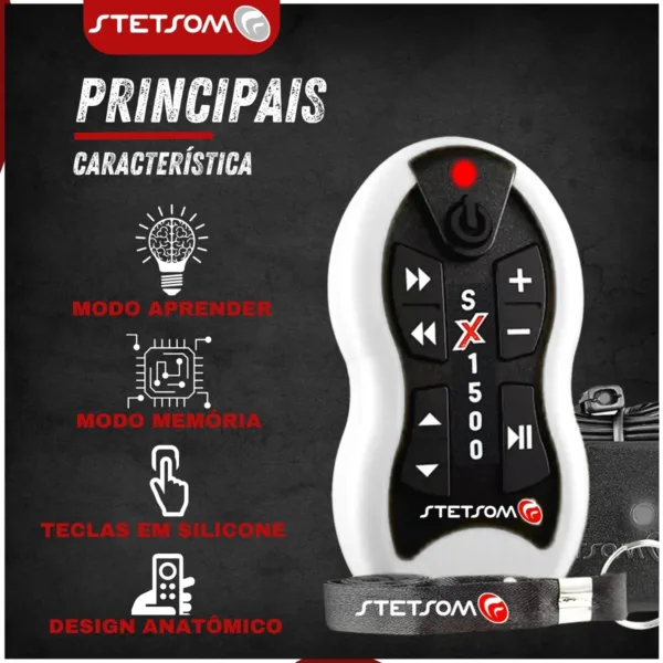 Controle Longa Distância Stetsom SX1500 Metros | Branco - Imagem 3