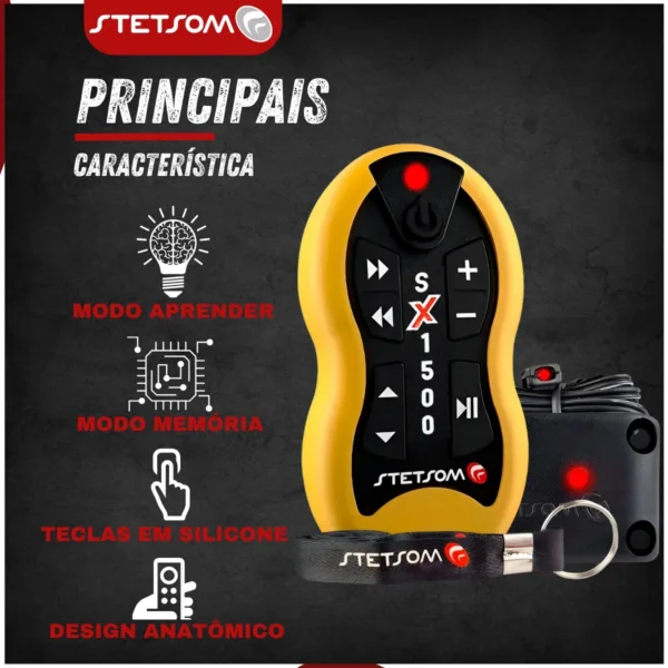 Controle Longa Distância Stetsom SX1500 Metros | Amarelo - Imagem 3
