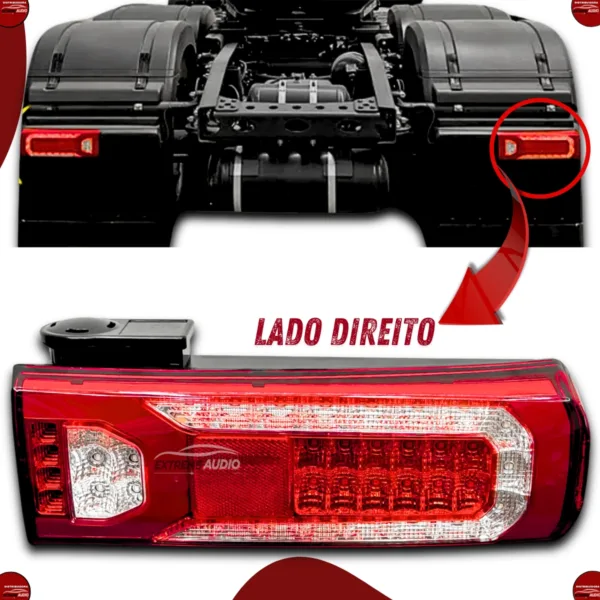 Lanterna Traseira Sirene E Vigia Led Mb New Actros Bivolt - Imagem 3