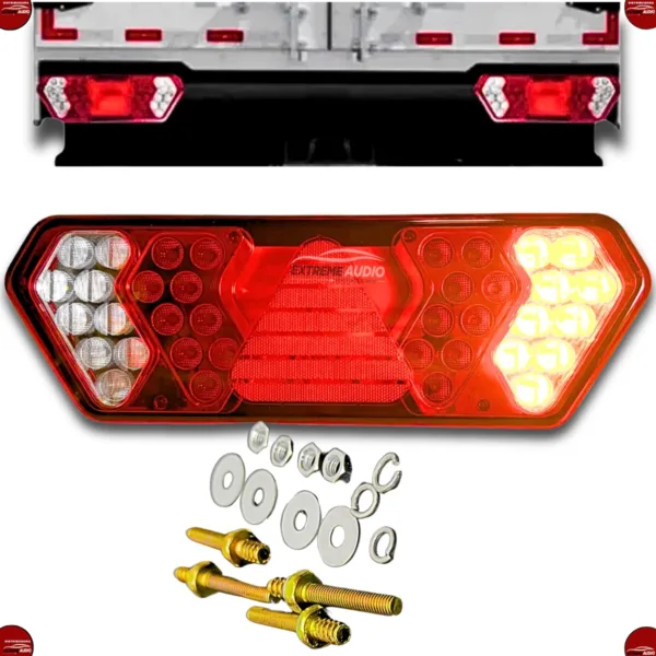 Lanterna Traseira Asx Led Guerra bivolt 12v 24v Caminhão - Imagem 3