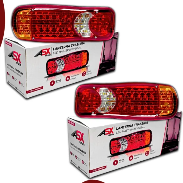 Par Lanterna Traseira Led Master Universal 12V-24V Bivolt Asx5316 - Imagem 3
