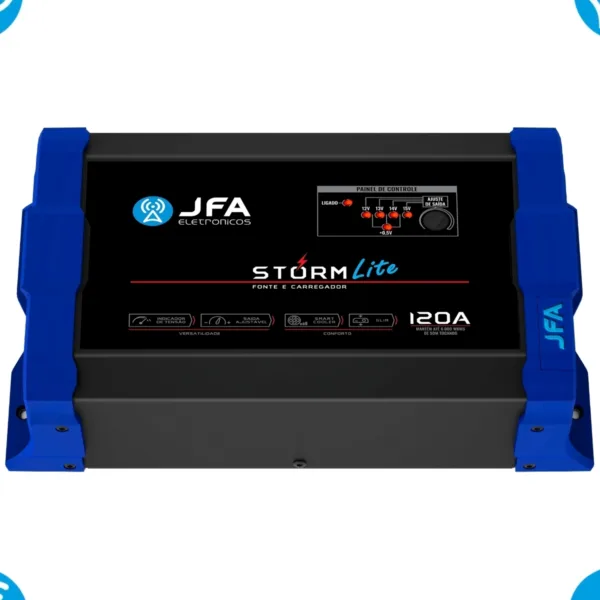 Fonte Jfa 120 Amperes Som Automotivo Bivolt 127/220v Storm Lite - Imagem 2