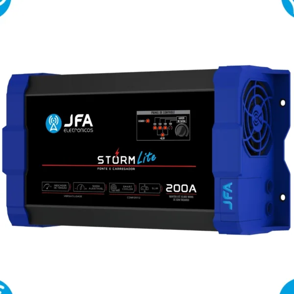 Fonte Jfa 200 Amperes Som Automotivo Bivolt 127/220v Storm Lite - Imagem 4