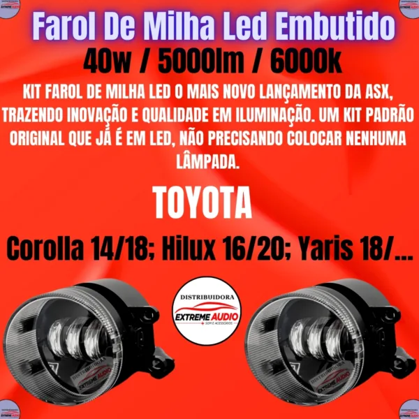 Farol de Milha ASX Toyota Led Globo Linha de Corte Lampada Led Asx - Imagem 4