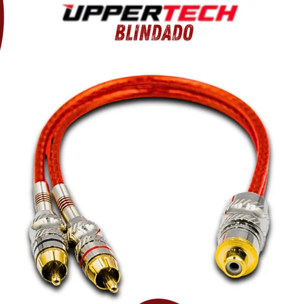 Cabo Y Uppertech Plug Metal Tripla Blindagem Vermelho - Imagem 2