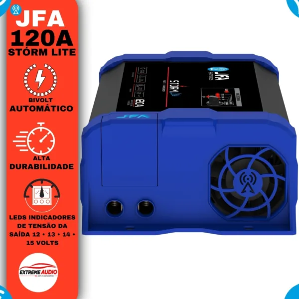 Fonte Jfa 120 Amperes Som Automotivo Bivolt 127/220v Storm Lite - Imagem 5