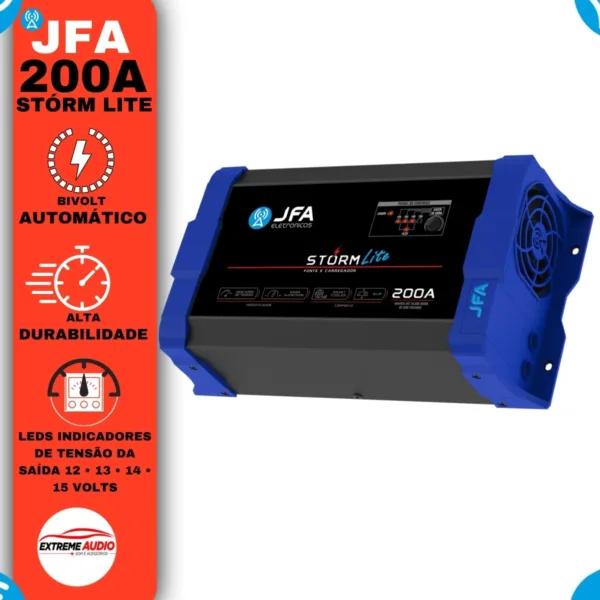 Fonte Jfa 200 Amperes Som Automotivo Bivolt 127/220v Storm Lite - Imagem 5