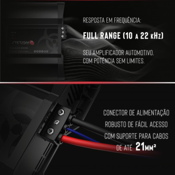 Módulo Stetsom Vulcan 2000W RMS 1 Canal 1/2/4 Ohms Amplificador Automotivo - Imagem 8