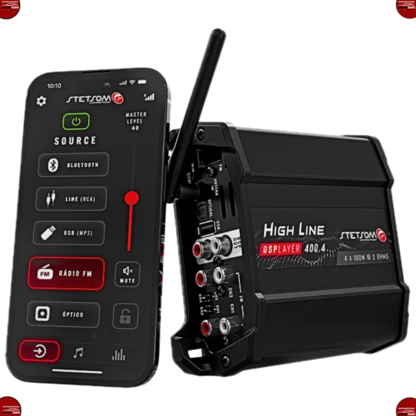 Módulo Amplificador Stetsom Hl 400.4 Display 4 Canais Som Automotivo 4 Ohms Bridge - Imagem 3