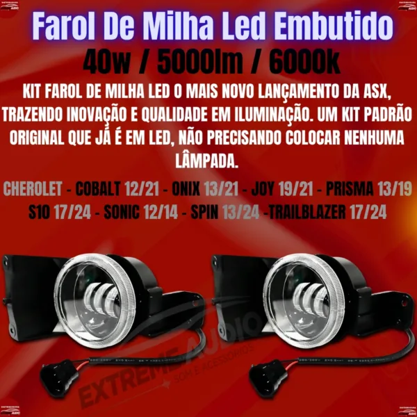 Farol de Milha ASX Gm Led Globo Linha de Corte Lampada Led Asx - Imagem 5
