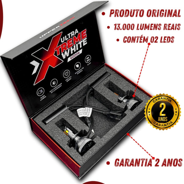 Lâmpada Led H7 Ultra Xtreme White 6000K 13000 Lumens - Imagem 6