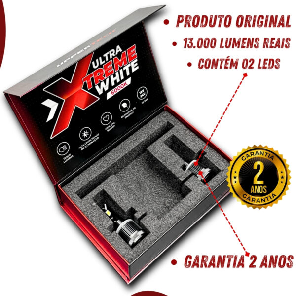 Lâmpada Led H15 Ultra Xtreme White 6000K 13000 Lumens - Imagem 5
