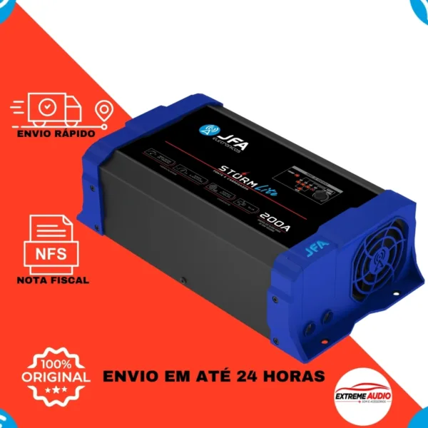 Fonte Jfa 200 Amperes Som Automotivo Bivolt 127/220v Storm Lite - Imagem 6
