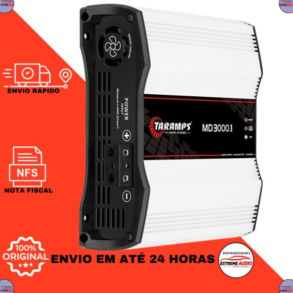 Módulo Taramps Md 3000W RMS 1 Canal 1/2/4 Ohms Amplificador Automotivo - Imagem 6