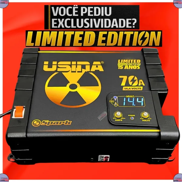 Fonte Carregadora Usina 70A Digital Limited Edition Som Automotivo Caixa Bob Bivolt 127/220v - Imagem 6