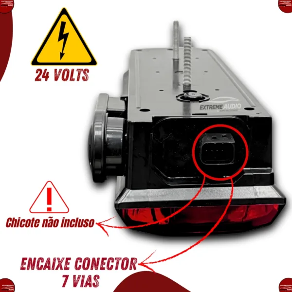 Lanterna Traseira Sirene E Vigia Led Mb New Actros Bivolt - Imagem 6