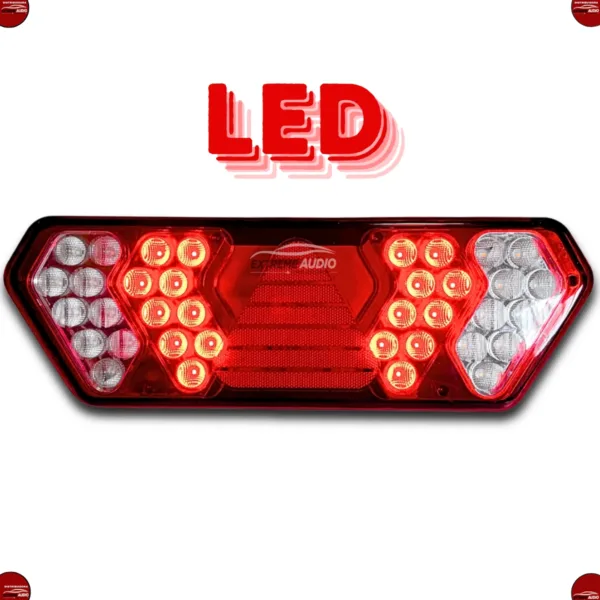 Lanterna Traseira Asx Led Guerra bivolt 12v 24v Caminhão - Imagem 6