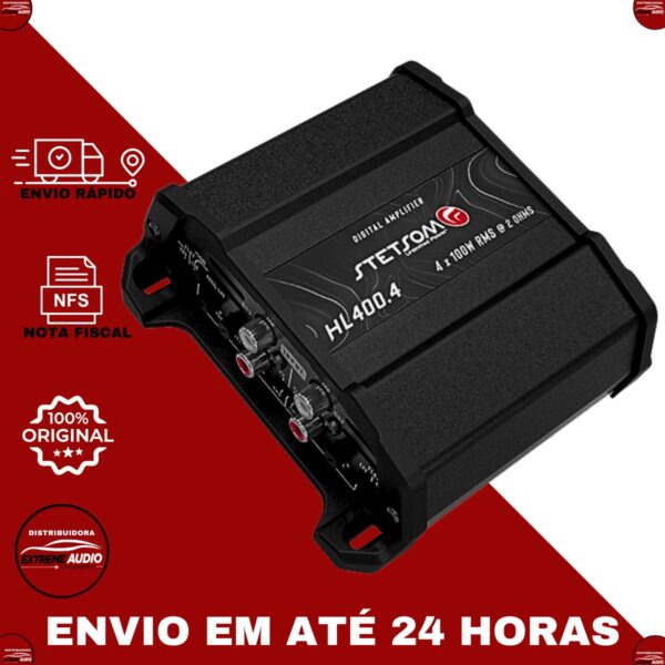 Módulo Amplificador Stetsom HL 400.4 400W RMS 4 Canais Som Automotivo 4 Ohms Bridge - Imagem 7