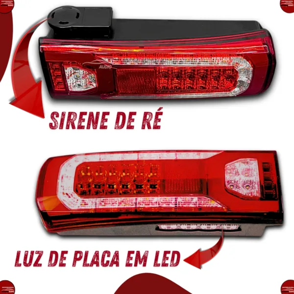 Par Lanternas Traseira Led Mb New Actros Direita E Esquerda - Imagem 7