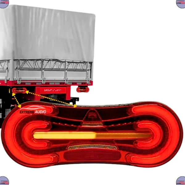 Lanterna Traseira De Caminhão Led Fcs 12-24V Bivolt Lfs - Imagem 7