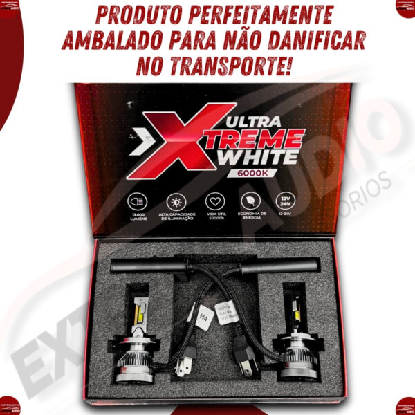 Lâmpada Led H4 Ultra Xtreme White 6000K 13000 Lumens - Imagem 5