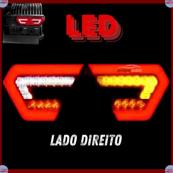Lanterna Traseira Led Guerra Diamond Ill 3 Truch Universal12v 24v Caminhao - Imagem 7